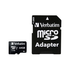 Verbatim Premium microSDXC 64GB - High-Speed Storage for Your Devices - Ultimate Performance & Reliability